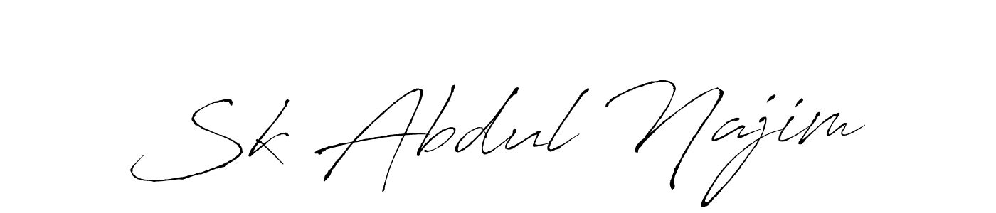 Sk Abdul Najim stylish signature style. Best Handwritten Sign (Antro_Vectra) for my name. Handwritten Signature Collection Ideas for my name Sk Abdul Najim. Sk Abdul Najim signature style 6 images and pictures png