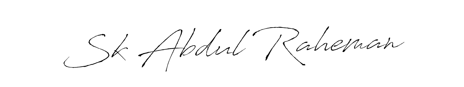 Make a beautiful signature design for name Sk Abdul Raheman. With this signature (Antro_Vectra) style, you can create a handwritten signature for free. Sk Abdul Raheman signature style 6 images and pictures png