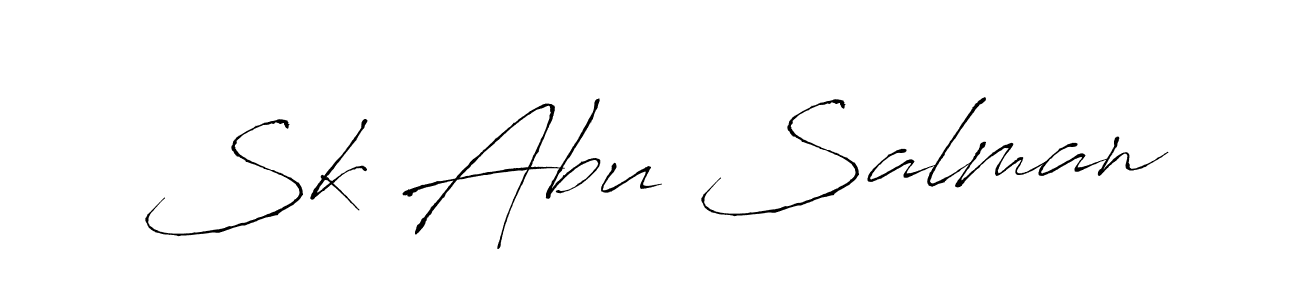 How to make Sk Abu Salman name signature. Use Antro_Vectra style for creating short signs online. This is the latest handwritten sign. Sk Abu Salman signature style 6 images and pictures png