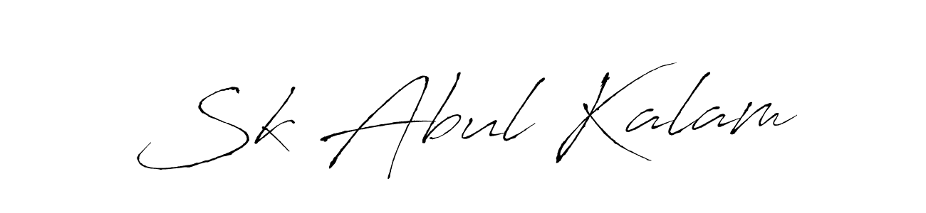 Make a beautiful signature design for name Sk Abul Kalam. With this signature (Antro_Vectra) style, you can create a handwritten signature for free. Sk Abul Kalam signature style 6 images and pictures png