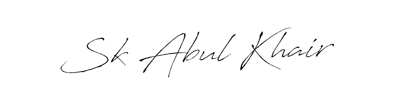 How to make Sk Abul Khair signature? Antro_Vectra is a professional autograph style. Create handwritten signature for Sk Abul Khair name. Sk Abul Khair signature style 6 images and pictures png