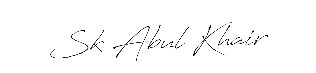 How to make Sk Abul Khair signature? Antro_Vectra is a professional autograph style. Create handwritten signature for Sk Abul Khair name. Sk Abul Khair signature style 6 images and pictures png