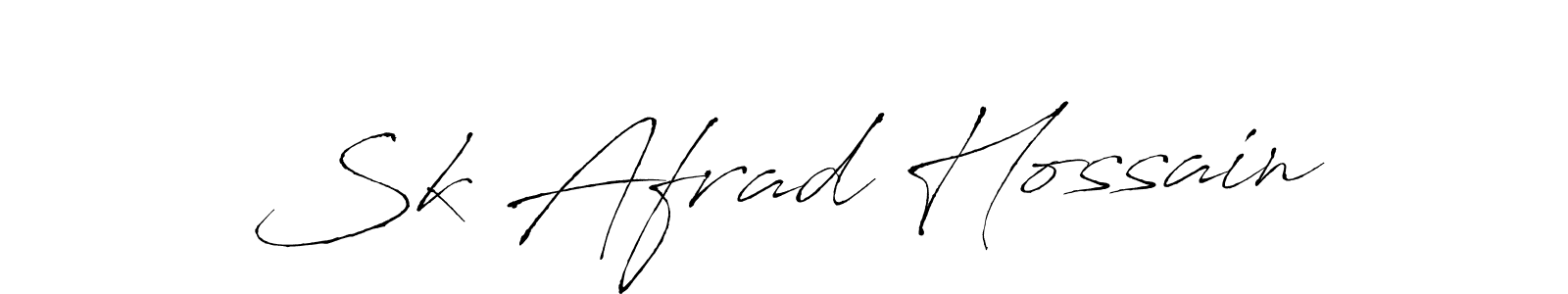 Design your own signature with our free online signature maker. With this signature software, you can create a handwritten (Antro_Vectra) signature for name Sk Afrad Hossain. Sk Afrad Hossain signature style 6 images and pictures png