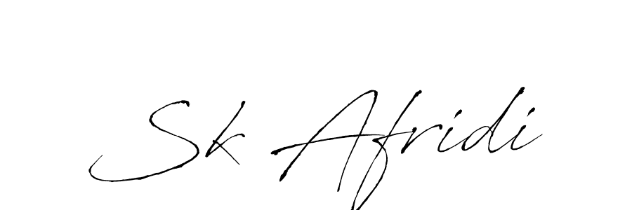 How to make Sk Afridi signature? Antro_Vectra is a professional autograph style. Create handwritten signature for Sk Afridi name. Sk Afridi signature style 6 images and pictures png