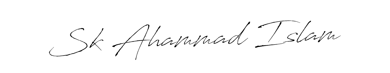 Also we have Sk Ahammad Islam name is the best signature style. Create professional handwritten signature collection using Antro_Vectra autograph style. Sk Ahammad Islam signature style 6 images and pictures png