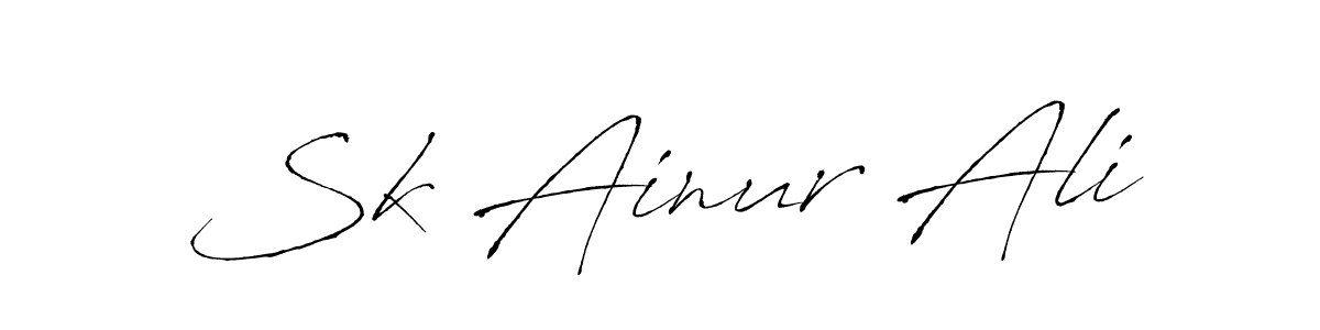 Make a beautiful signature design for name Sk Ainur Ali. With this signature (Antro_Vectra) style, you can create a handwritten signature for free. Sk Ainur Ali signature style 6 images and pictures png