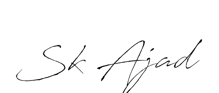 Create a beautiful signature design for name Sk Ajad. With this signature (Antro_Vectra) fonts, you can make a handwritten signature for free. Sk Ajad signature style 6 images and pictures png