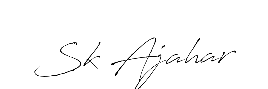 Create a beautiful signature design for name Sk Ajahar. With this signature (Antro_Vectra) fonts, you can make a handwritten signature for free. Sk Ajahar signature style 6 images and pictures png