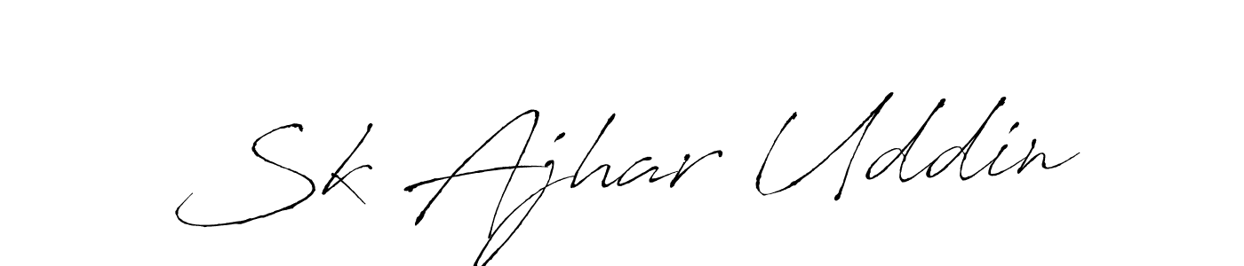 Antro_Vectra is a professional signature style that is perfect for those who want to add a touch of class to their signature. It is also a great choice for those who want to make their signature more unique. Get Sk Ajhar Uddin name to fancy signature for free. Sk Ajhar Uddin signature style 6 images and pictures png