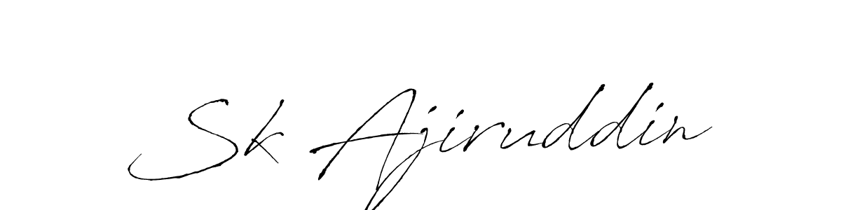 Design your own signature with our free online signature maker. With this signature software, you can create a handwritten (Antro_Vectra) signature for name Sk Ajiruddin. Sk Ajiruddin signature style 6 images and pictures png