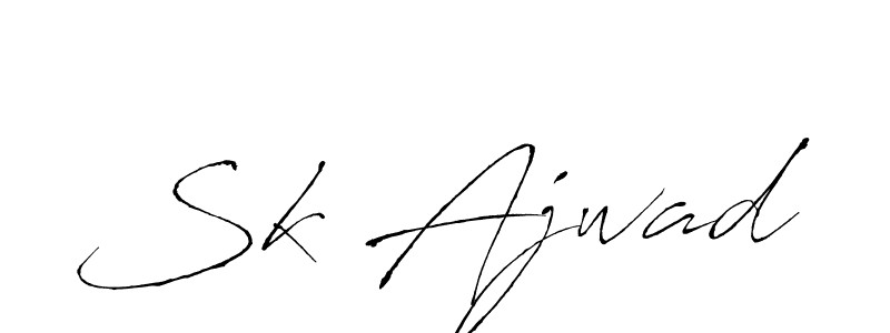 Use a signature maker to create a handwritten signature online. With this signature software, you can design (Antro_Vectra) your own signature for name Sk Ajwad. Sk Ajwad signature style 6 images and pictures png