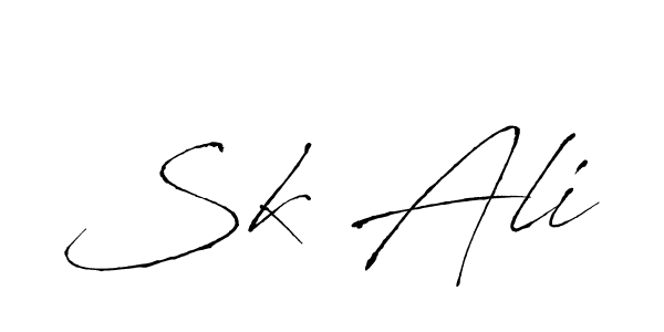 You should practise on your own different ways (Antro_Vectra) to write your name (Sk Ali) in signature. don't let someone else do it for you. Sk Ali signature style 6 images and pictures png