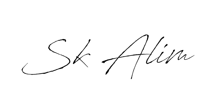 How to make Sk Alim signature? Antro_Vectra is a professional autograph style. Create handwritten signature for Sk Alim name. Sk Alim signature style 6 images and pictures png