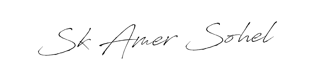 Make a beautiful signature design for name Sk Amer Sohel. With this signature (Antro_Vectra) style, you can create a handwritten signature for free. Sk Amer Sohel signature style 6 images and pictures png
