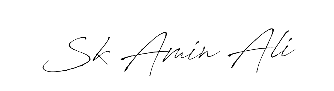 Also we have Sk Amin Ali name is the best signature style. Create professional handwritten signature collection using Antro_Vectra autograph style. Sk Amin Ali signature style 6 images and pictures png