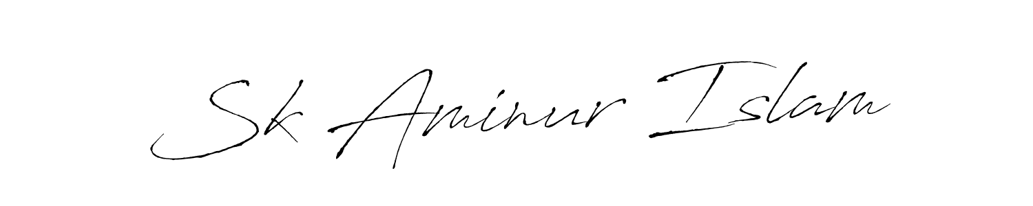 How to make Sk Aminur Islam signature? Antro_Vectra is a professional autograph style. Create handwritten signature for Sk Aminur Islam name. Sk Aminur Islam signature style 6 images and pictures png