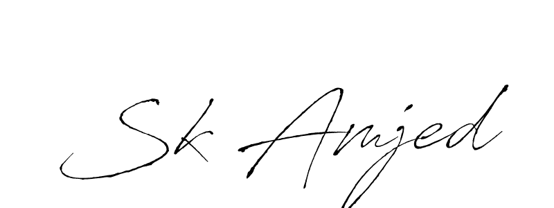 Similarly Antro_Vectra is the best handwritten signature design. Signature creator online .You can use it as an online autograph creator for name Sk Amjed. Sk Amjed signature style 6 images and pictures png