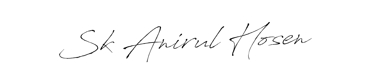 Also we have Sk Anirul Hosen name is the best signature style. Create professional handwritten signature collection using Antro_Vectra autograph style. Sk Anirul Hosen signature style 6 images and pictures png