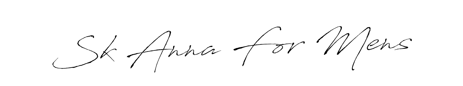 How to make Sk Anna For Mens name signature. Use Antro_Vectra style for creating short signs online. This is the latest handwritten sign. Sk Anna For Mens signature style 6 images and pictures png
