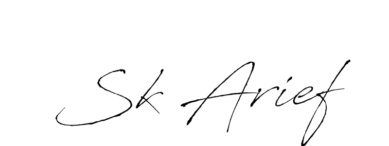 How to make Sk Arief signature? Antro_Vectra is a professional autograph style. Create handwritten signature for Sk Arief name. Sk Arief signature style 6 images and pictures png