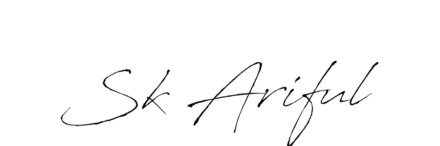 Use a signature maker to create a handwritten signature online. With this signature software, you can design (Antro_Vectra) your own signature for name Sk Ariful. Sk Ariful signature style 6 images and pictures png