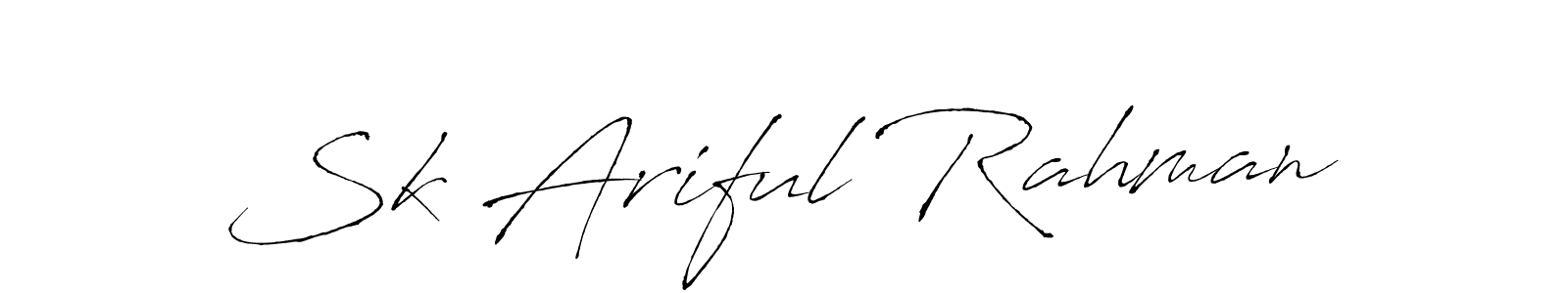 Also we have Sk Ariful Rahman name is the best signature style. Create professional handwritten signature collection using Antro_Vectra autograph style. Sk Ariful Rahman signature style 6 images and pictures png