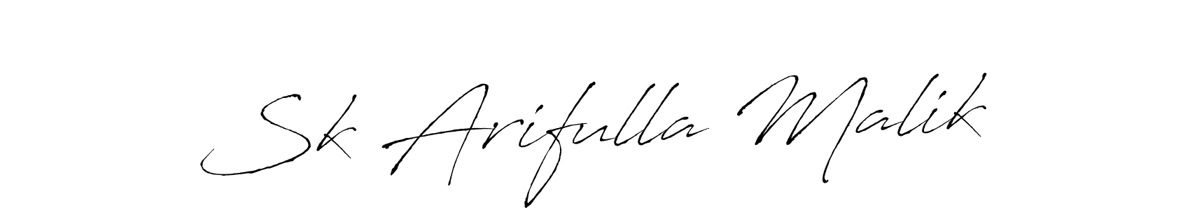 Design your own signature with our free online signature maker. With this signature software, you can create a handwritten (Antro_Vectra) signature for name Sk Arifulla Malik. Sk Arifulla Malik signature style 6 images and pictures png