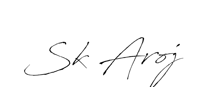 Create a beautiful signature design for name Sk Aroj. With this signature (Antro_Vectra) fonts, you can make a handwritten signature for free. Sk Aroj signature style 6 images and pictures png