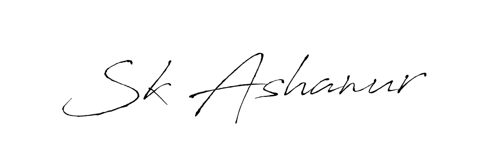 Sk Ashanur stylish signature style. Best Handwritten Sign (Antro_Vectra) for my name. Handwritten Signature Collection Ideas for my name Sk Ashanur. Sk Ashanur signature style 6 images and pictures png