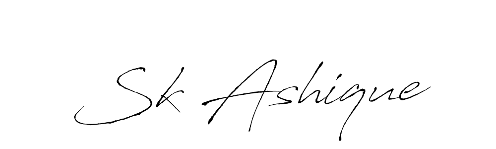 Make a beautiful signature design for name Sk Ashique. With this signature (Antro_Vectra) style, you can create a handwritten signature for free. Sk Ashique signature style 6 images and pictures png