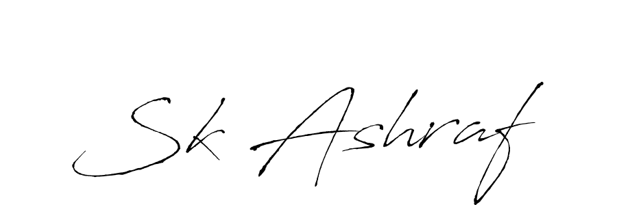 Sk Ashraf stylish signature style. Best Handwritten Sign (Antro_Vectra) for my name. Handwritten Signature Collection Ideas for my name Sk Ashraf. Sk Ashraf signature style 6 images and pictures png