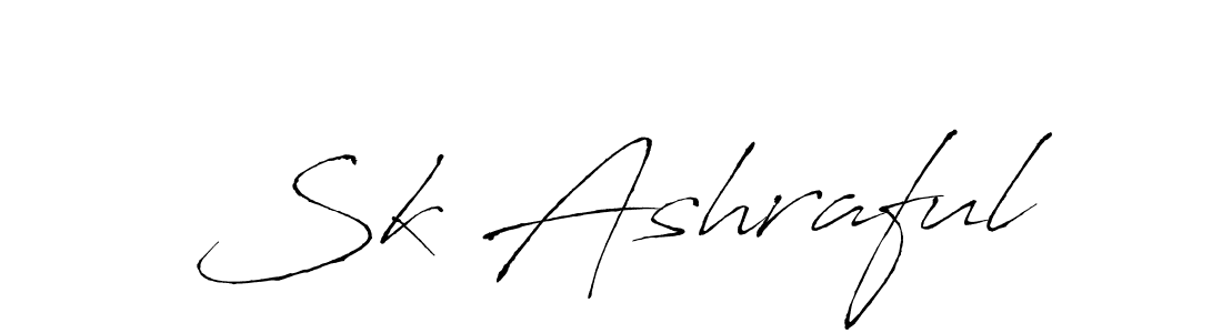 Make a beautiful signature design for name Sk Ashraful. With this signature (Antro_Vectra) style, you can create a handwritten signature for free. Sk Ashraful signature style 6 images and pictures png