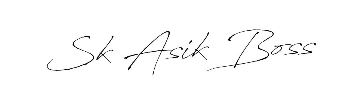 Create a beautiful signature design for name Sk Asik Boss. With this signature (Antro_Vectra) fonts, you can make a handwritten signature for free. Sk Asik Boss signature style 6 images and pictures png