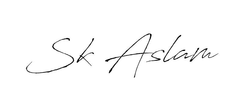 Create a beautiful signature design for name Sk Aslam. With this signature (Antro_Vectra) fonts, you can make a handwritten signature for free. Sk Aslam signature style 6 images and pictures png