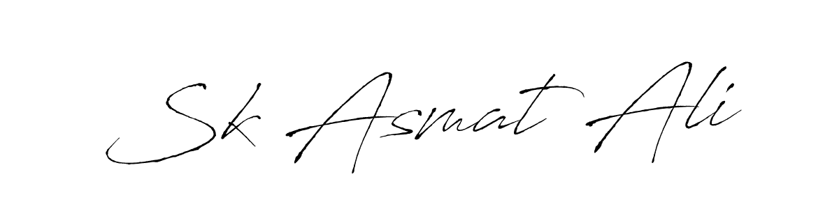 Design your own signature with our free online signature maker. With this signature software, you can create a handwritten (Antro_Vectra) signature for name Sk Asmat Ali. Sk Asmat Ali signature style 6 images and pictures png