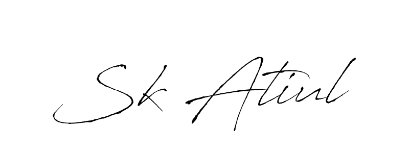 How to Draw Sk Atiul signature style? Antro_Vectra is a latest design signature styles for name Sk Atiul. Sk Atiul signature style 6 images and pictures png