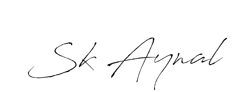 Similarly Antro_Vectra is the best handwritten signature design. Signature creator online .You can use it as an online autograph creator for name Sk Aynal. Sk Aynal signature style 6 images and pictures png