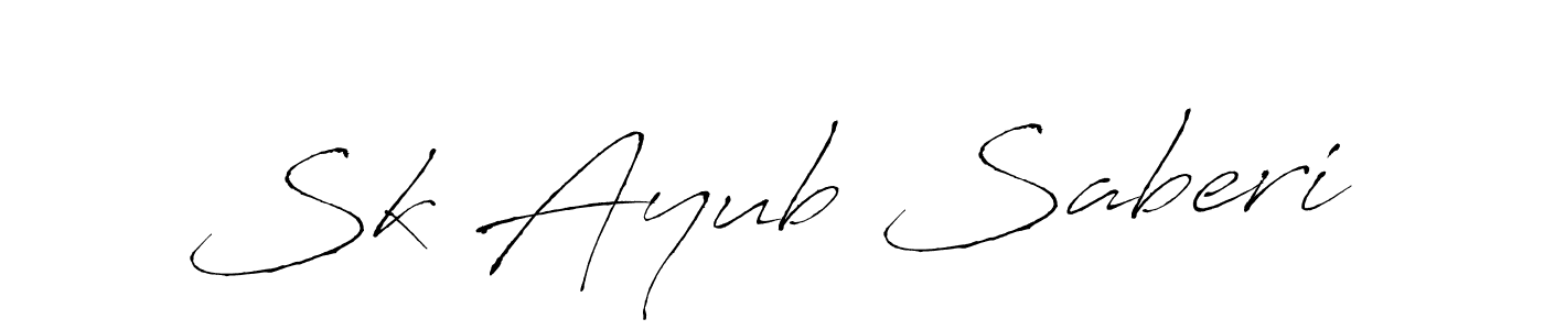 Make a beautiful signature design for name Sk Ayub Saberi. With this signature (Antro_Vectra) style, you can create a handwritten signature for free. Sk Ayub Saberi signature style 6 images and pictures png