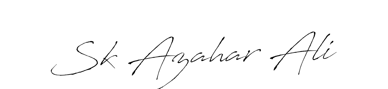 Create a beautiful signature design for name Sk Azahar Ali. With this signature (Antro_Vectra) fonts, you can make a handwritten signature for free. Sk Azahar Ali signature style 6 images and pictures png