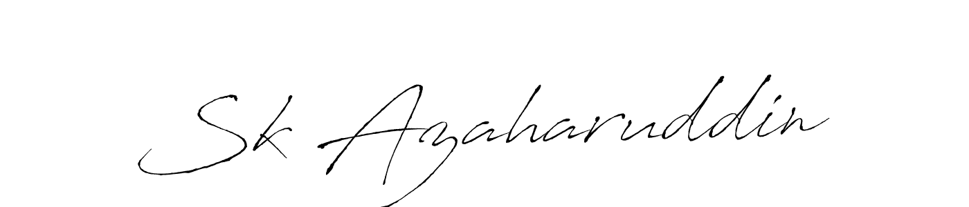 How to make Sk Azaharuddin signature? Antro_Vectra is a professional autograph style. Create handwritten signature for Sk Azaharuddin name. Sk Azaharuddin signature style 6 images and pictures png