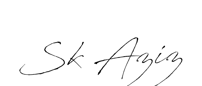 It looks lik you need a new signature style for name Sk Aziz. Design unique handwritten (Antro_Vectra) signature with our free signature maker in just a few clicks. Sk Aziz signature style 6 images and pictures png