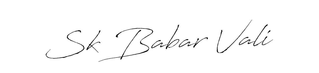 How to make Sk Babar Vali name signature. Use Antro_Vectra style for creating short signs online. This is the latest handwritten sign. Sk Babar Vali signature style 6 images and pictures png