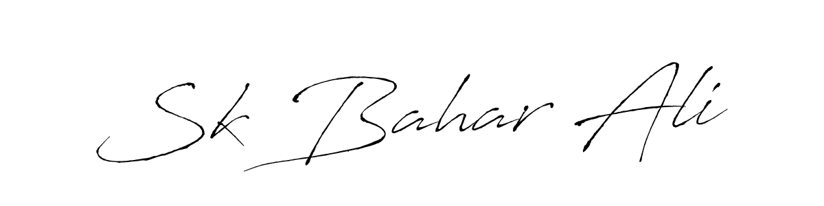 Design your own signature with our free online signature maker. With this signature software, you can create a handwritten (Antro_Vectra) signature for name Sk Bahar Ali. Sk Bahar Ali signature style 6 images and pictures png