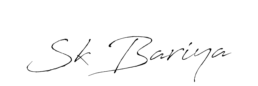 Make a beautiful signature design for name Sk Bariya. With this signature (Antro_Vectra) style, you can create a handwritten signature for free. Sk Bariya signature style 6 images and pictures png