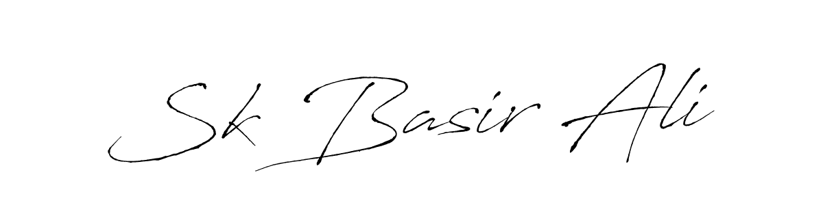 Design your own signature with our free online signature maker. With this signature software, you can create a handwritten (Antro_Vectra) signature for name Sk Basir Ali. Sk Basir Ali signature style 6 images and pictures png