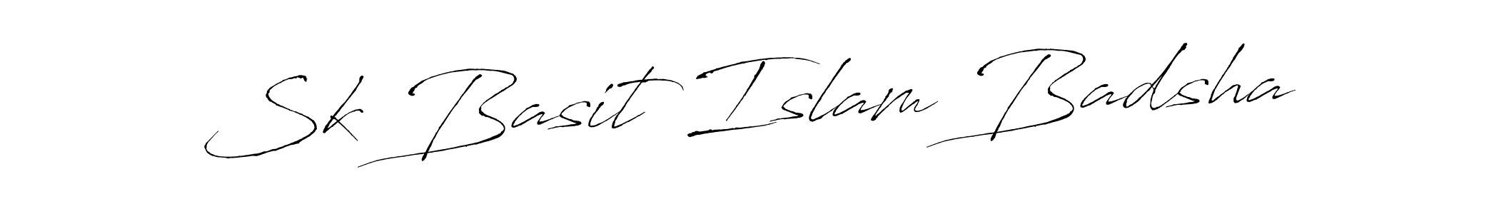 Sk Basit Islam Badsha stylish signature style. Best Handwritten Sign (Antro_Vectra) for my name. Handwritten Signature Collection Ideas for my name Sk Basit Islam Badsha. Sk Basit Islam Badsha signature style 6 images and pictures png