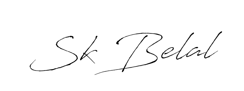 How to make Sk Belal name signature. Use Antro_Vectra style for creating short signs online. This is the latest handwritten sign. Sk Belal signature style 6 images and pictures png