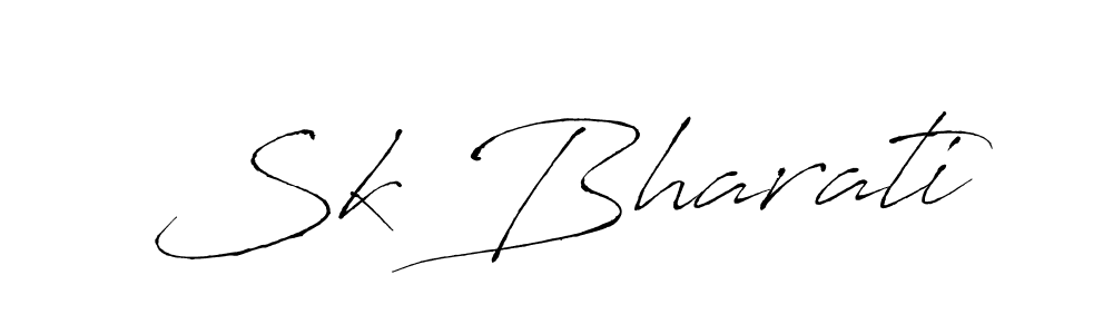 How to make Sk Bharati signature? Antro_Vectra is a professional autograph style. Create handwritten signature for Sk Bharati name. Sk Bharati signature style 6 images and pictures png