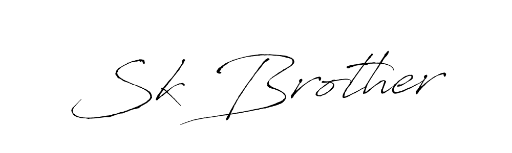 Sk Brother stylish signature style. Best Handwritten Sign (Antro_Vectra) for my name. Handwritten Signature Collection Ideas for my name Sk Brother. Sk Brother signature style 6 images and pictures png