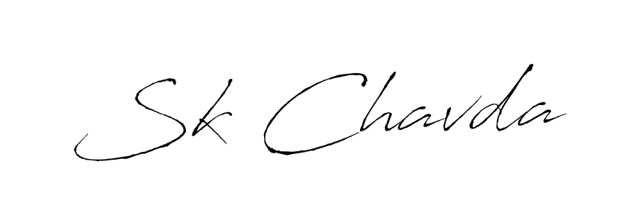 Sk Chavda stylish signature style. Best Handwritten Sign (Antro_Vectra) for my name. Handwritten Signature Collection Ideas for my name Sk Chavda. Sk Chavda signature style 6 images and pictures png